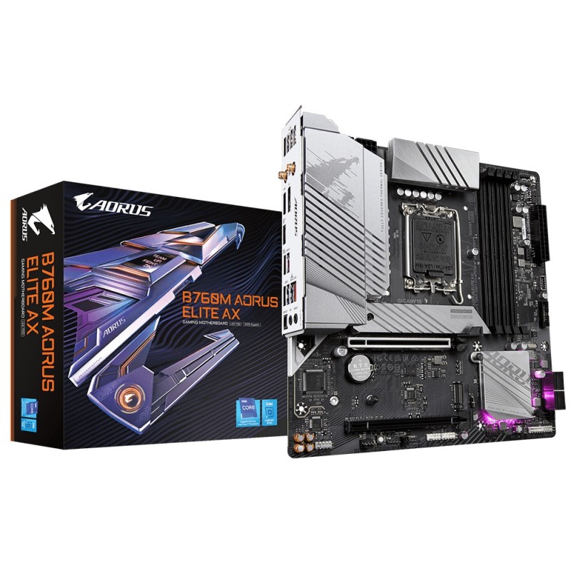 AORUS B760M ELITE AX - Motherboard - micro ATX - LGA1700-Sockel - B760 Chipsa...